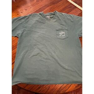 Guy Harvey Mens XL Green Fish Graphic Pocket T-Shirt Cotton Short Sleeve Tee